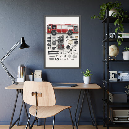 Fire Engine Framed Poster US