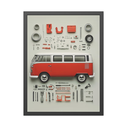 Red Classic Van Framed Poster US