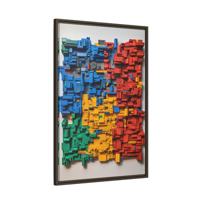 LEGO Blocks Framed Canvas