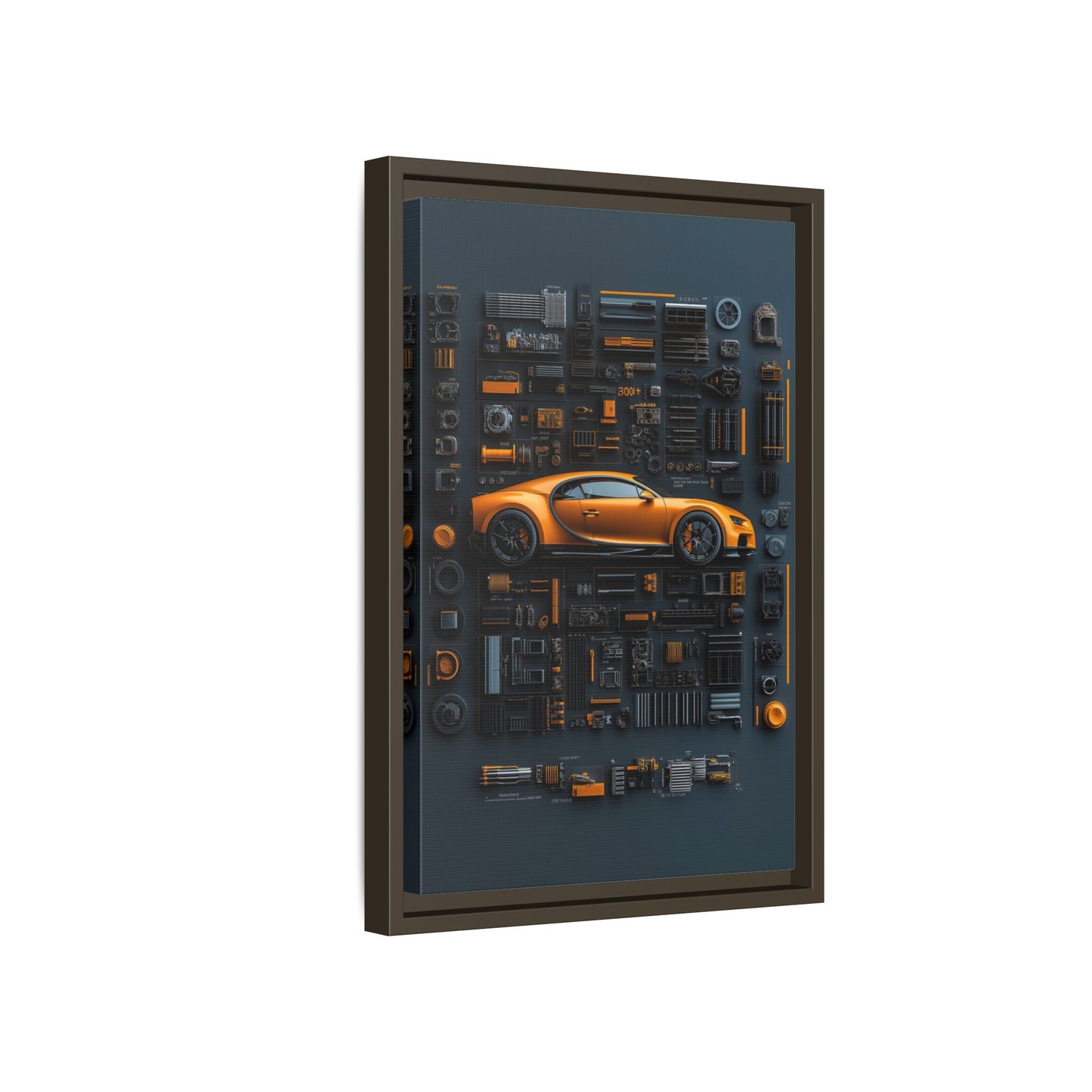 Bugatti Chiron Framed Canvas