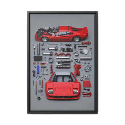 Prototype Classic Ferrari Framed Canvas