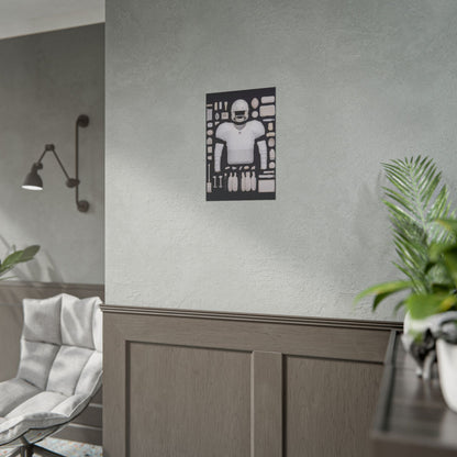 American Football Black Rolled Poster