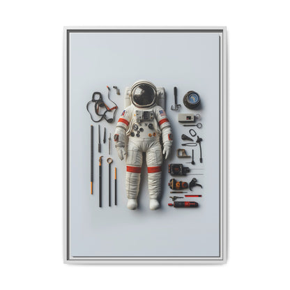 Astronaut Apollo Framed Canvas