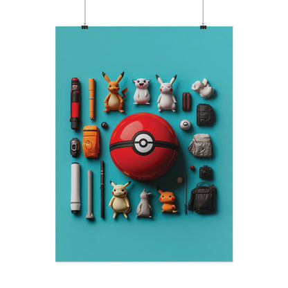 Pokemon kit Rolled Poster