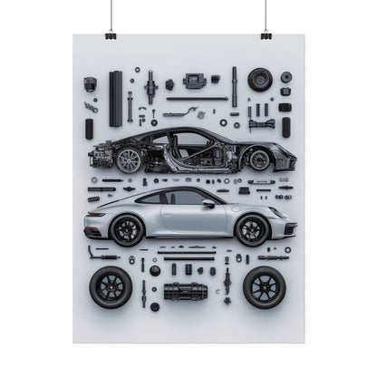 Porsche 911 992 Rolled Poster