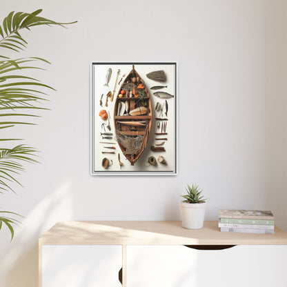 Fisher Boat Framed Canvas