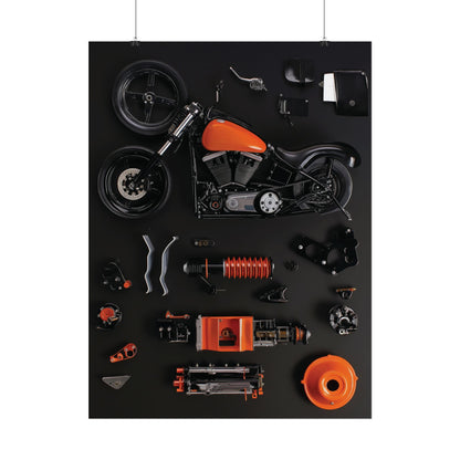 Orange Harley Rolled Poster