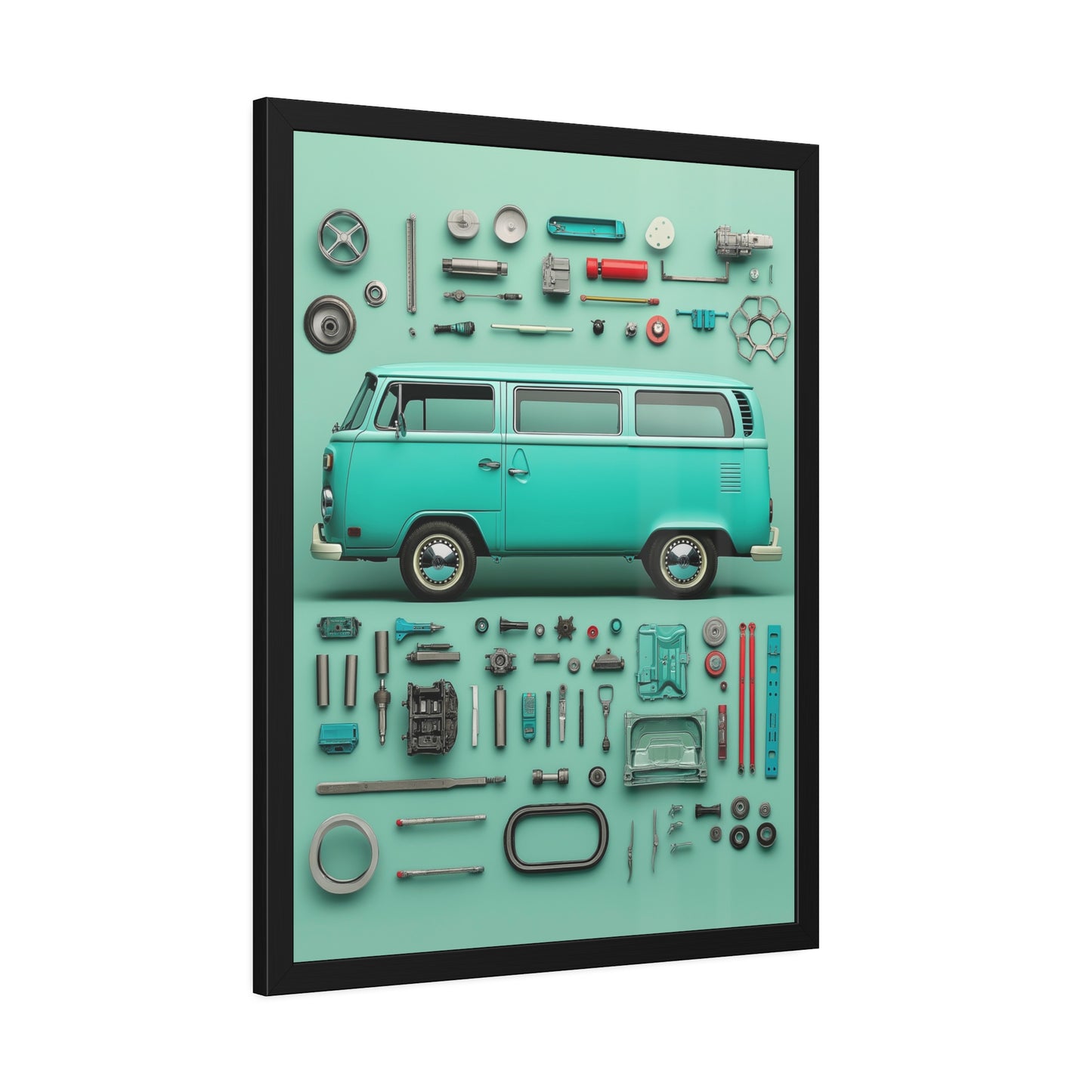 Blue Classic Van Framed Poster US