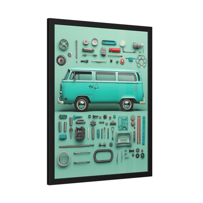 Blue Classic Van Framed Poster US