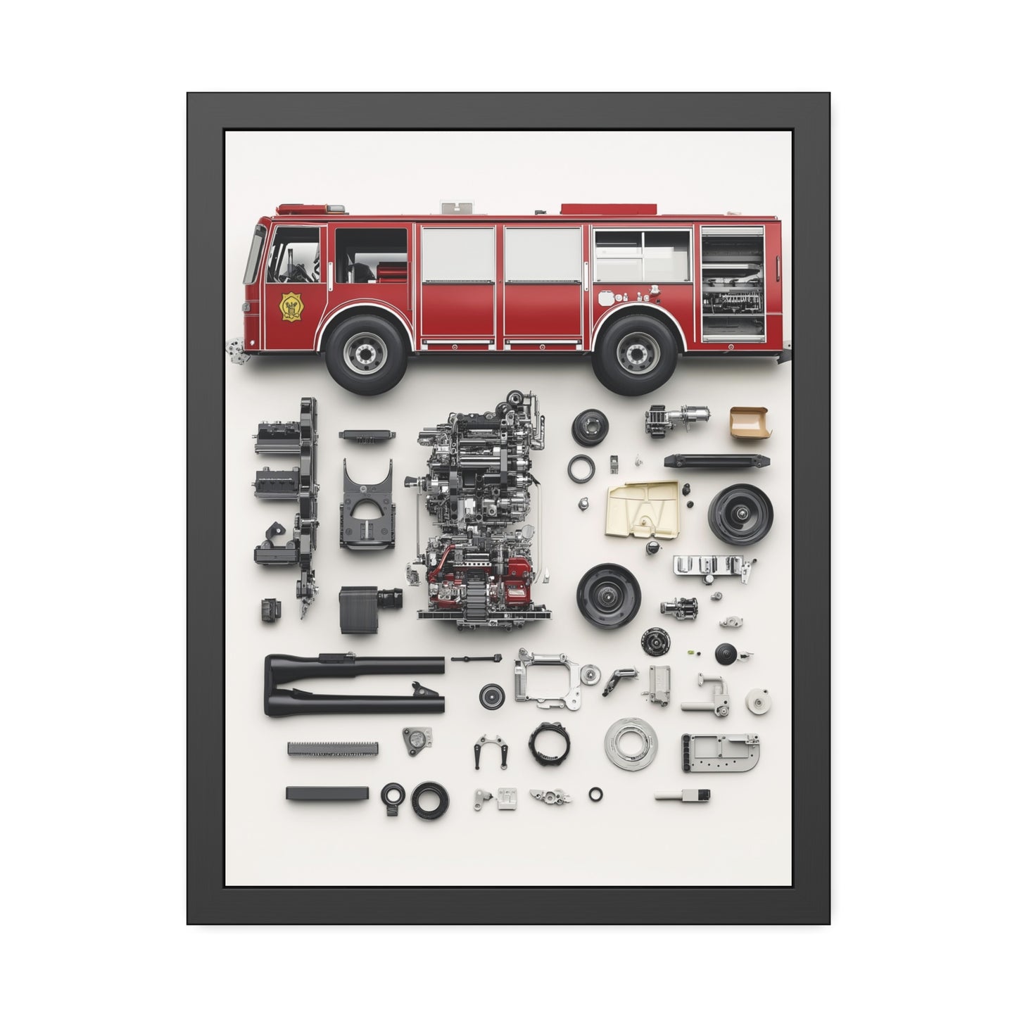 Fire Engine Framed Poster US