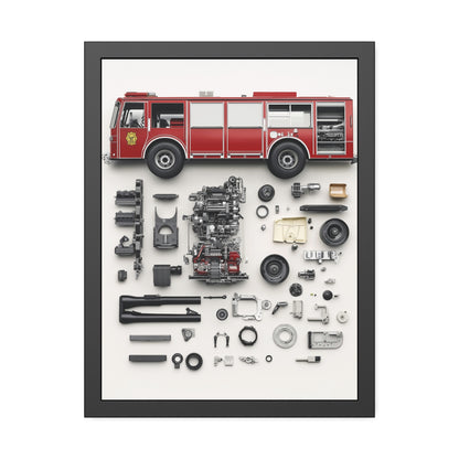 Fire Engine Framed Poster US