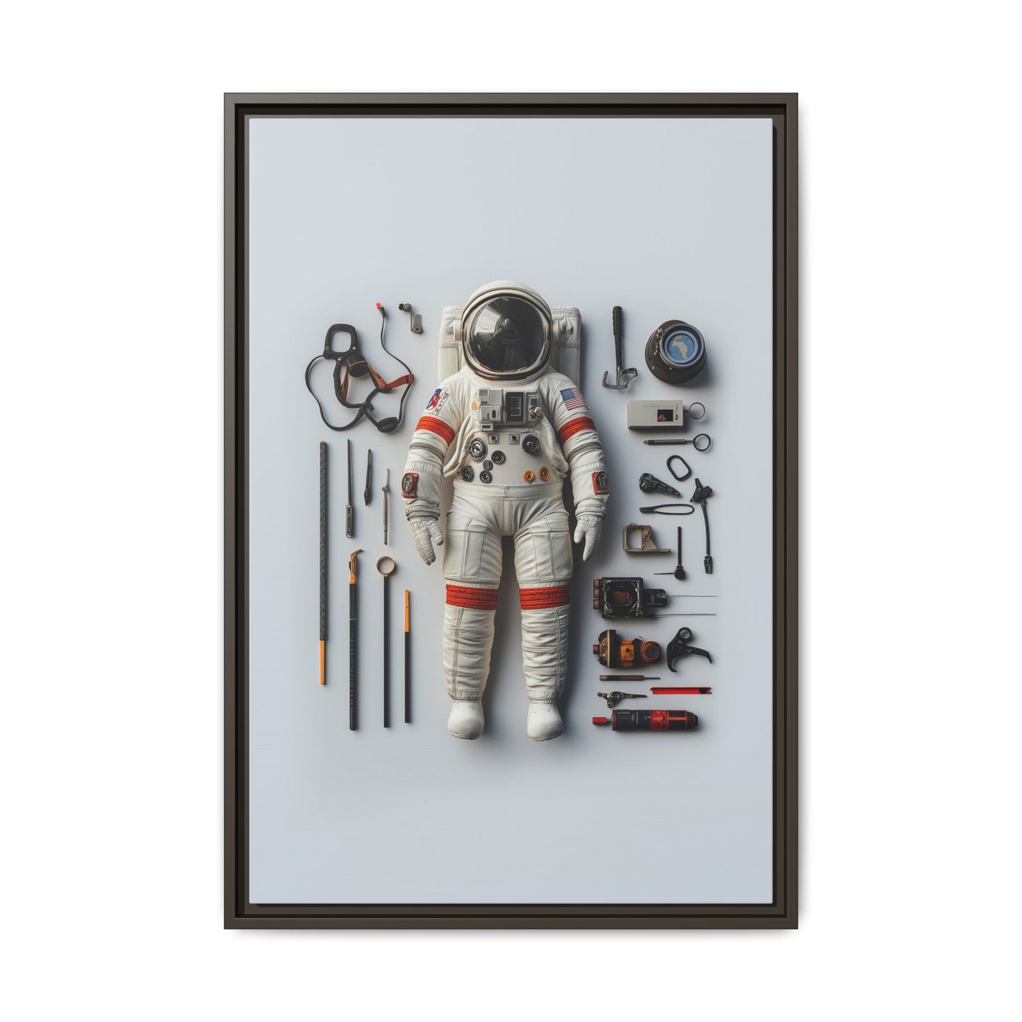 Astronaut Apollo Framed Canvas