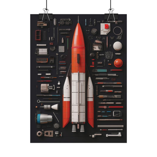 Classic Rocket Rolled Poster