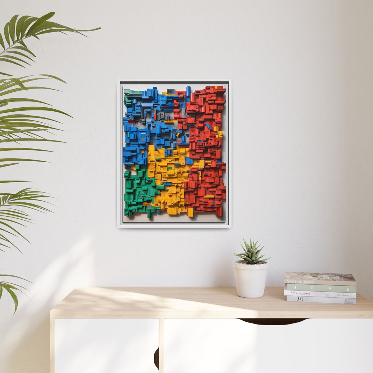 LEGO Blocks Framed Canvas