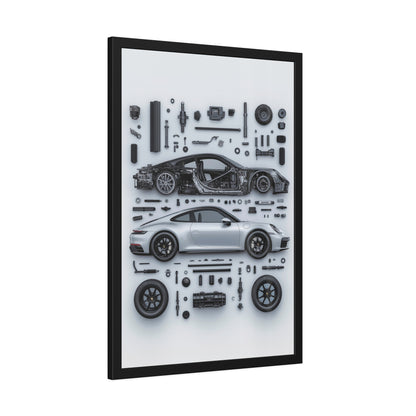 Porsche 911 992 Framed Poster US
