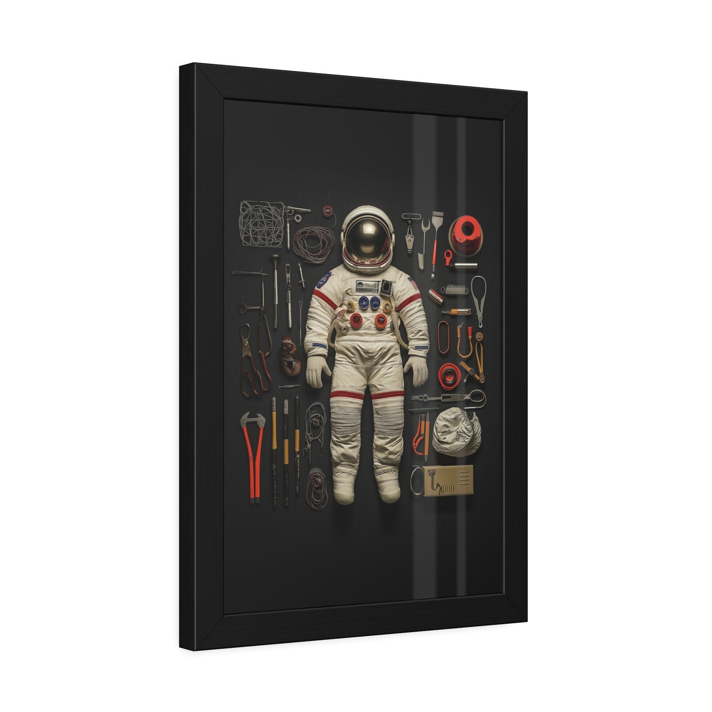 Astronaut Tools Framed Poster