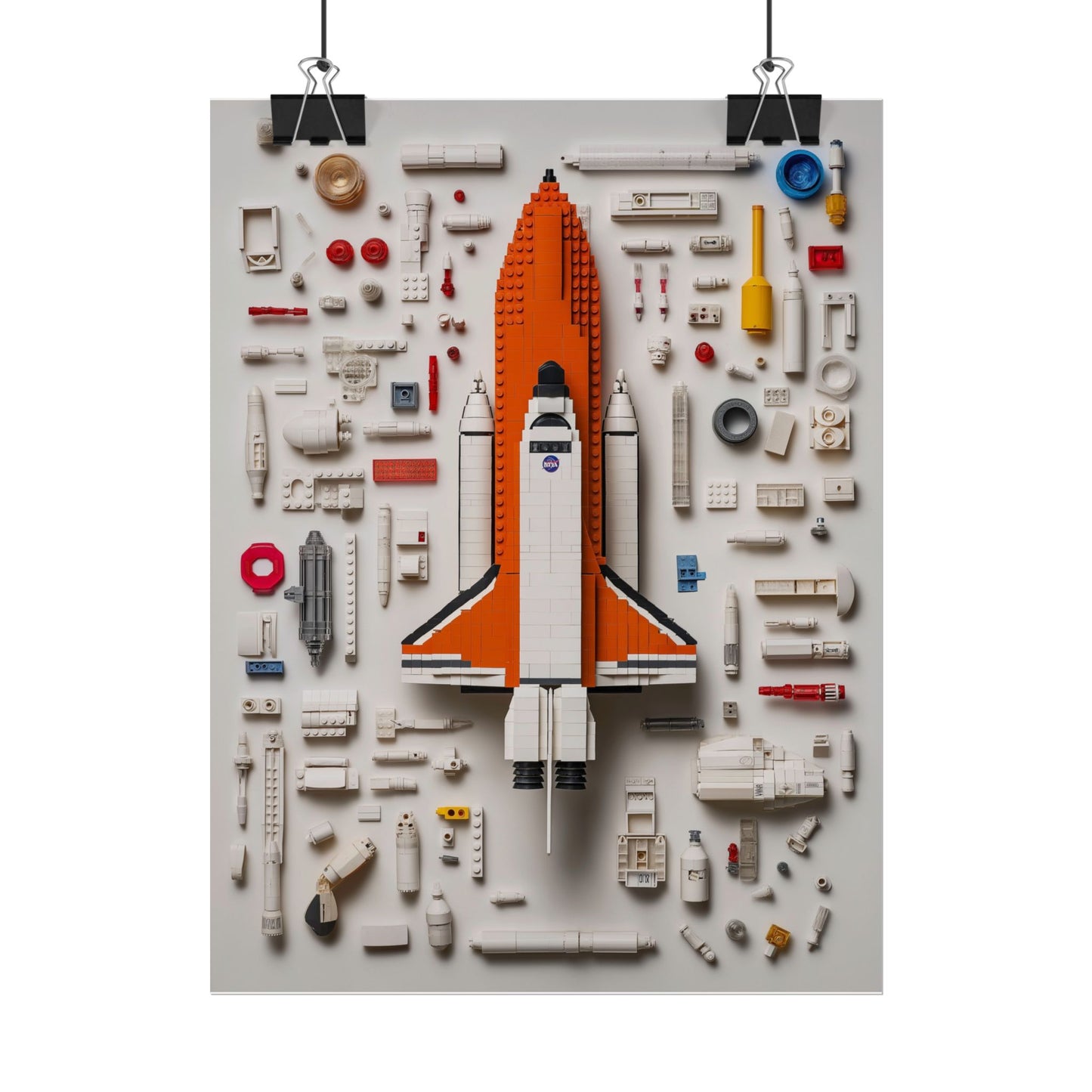 Space Shuttle LEGO Rolled Poster