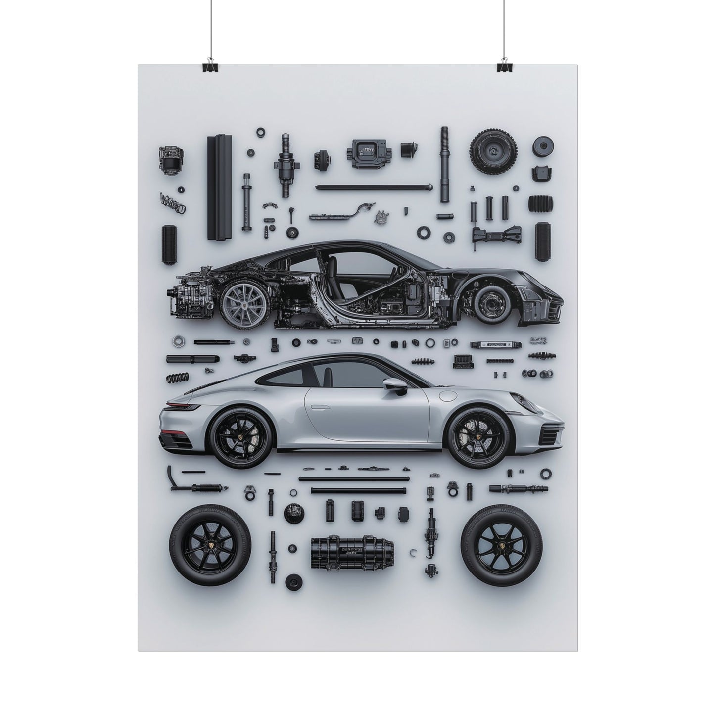 Porsche 911 992 Rolled Poster