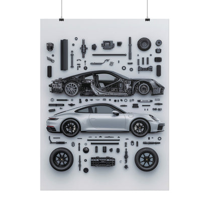 Porsche 911 992 Rolled Poster