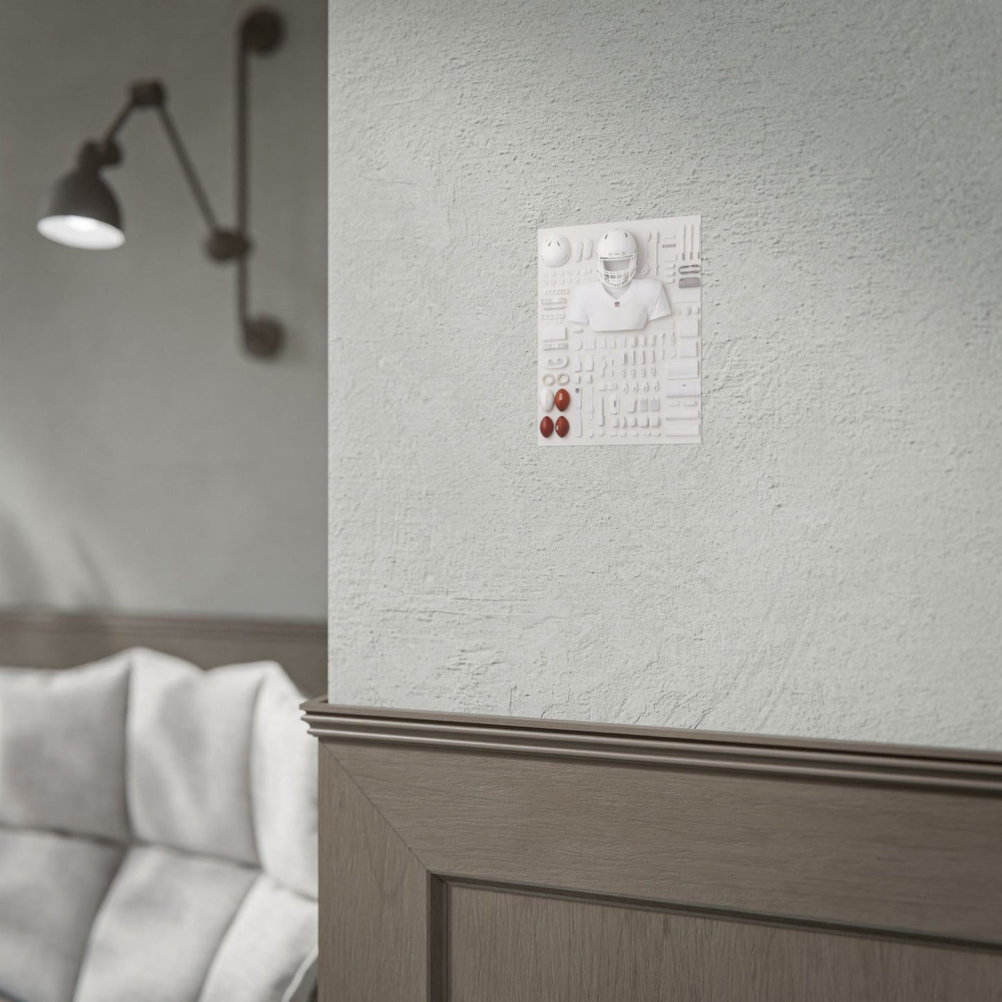 American Football Equipment Rolled Poster