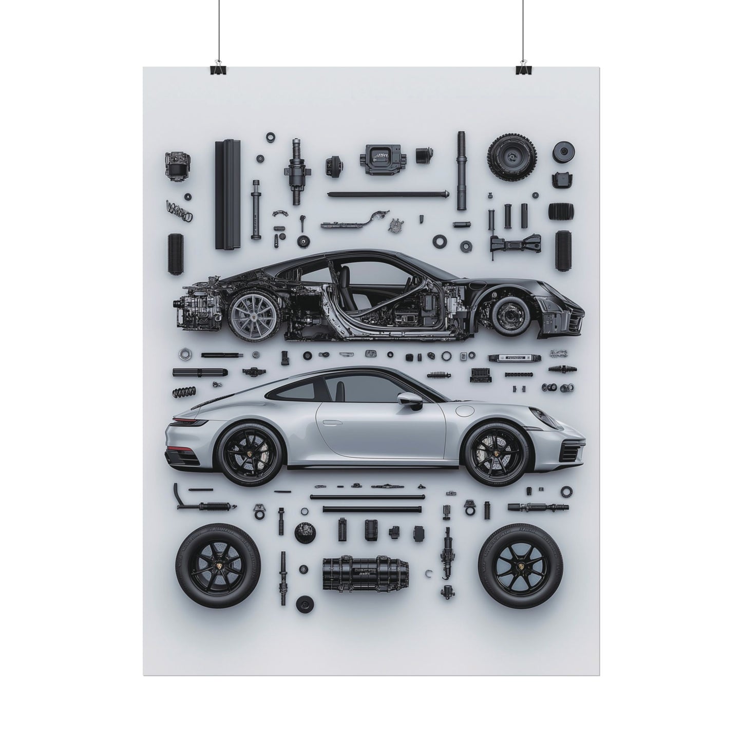 Porsche 911 992 Rolled Poster