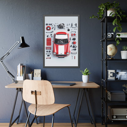 Mini Cooper Mod Framed Poster US