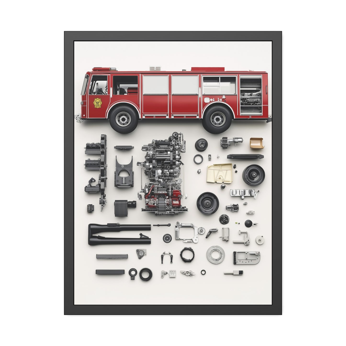 Fire Engine Framed Poster US