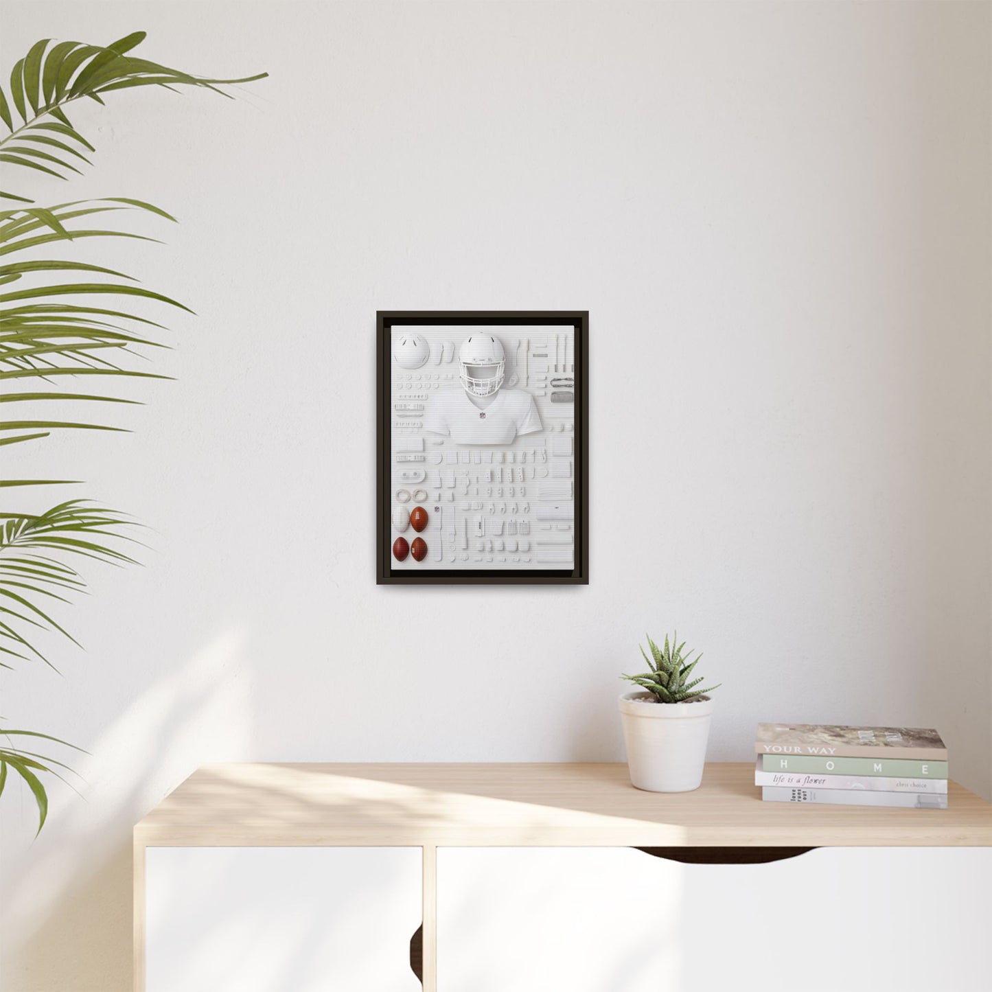 American Football Equipment Framed Canvas