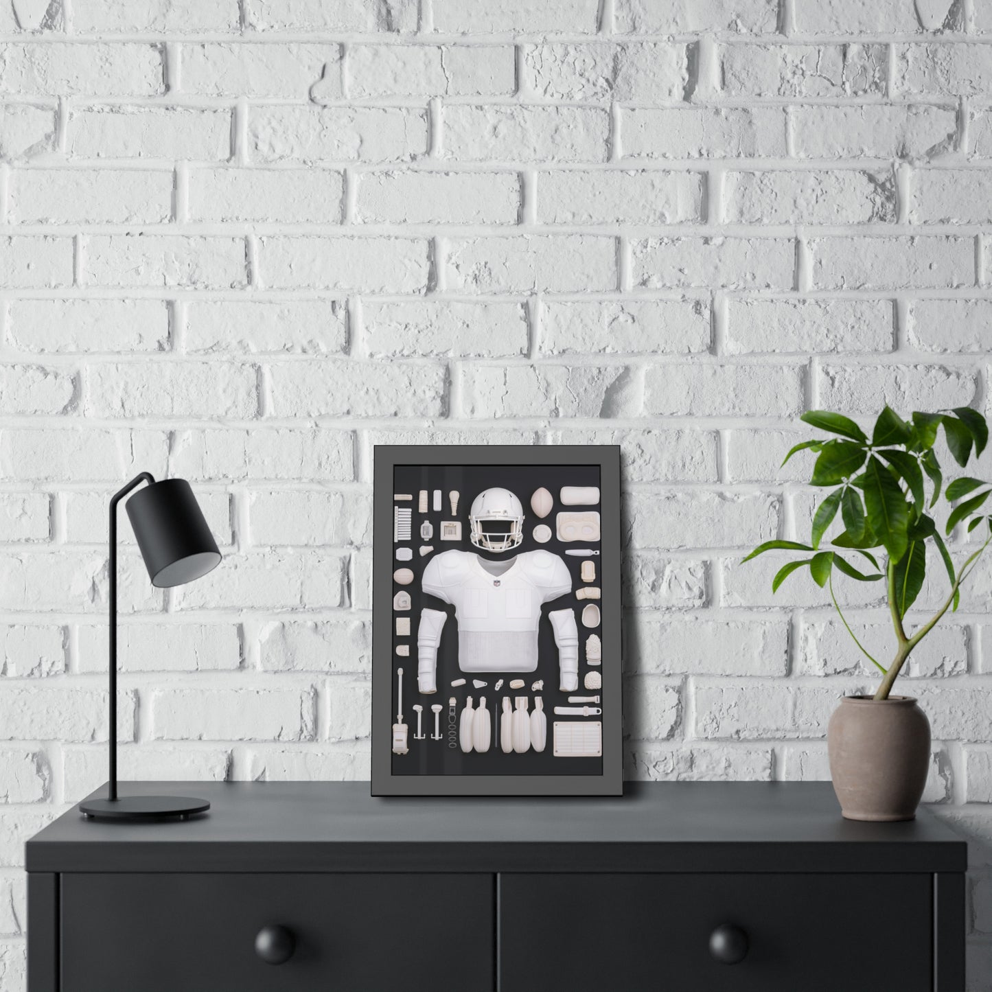 American Football black Framed Poster US