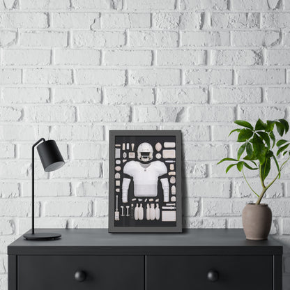 American Football black Framed Poster US