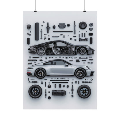 Porsche 911 992 Rolled Poster