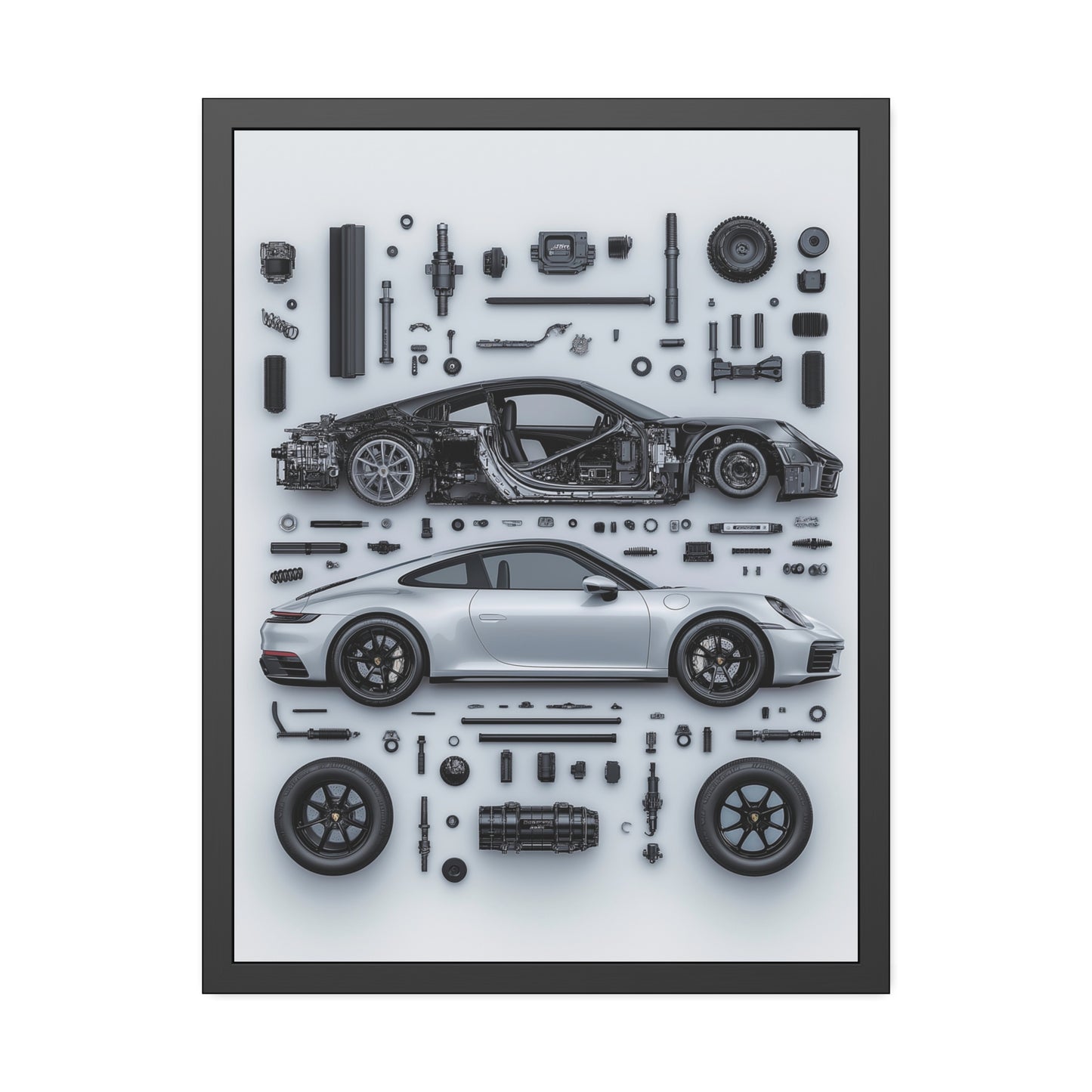 Porsche 911 992 Framed Poster US