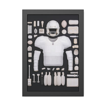American Football black Framed Poster US