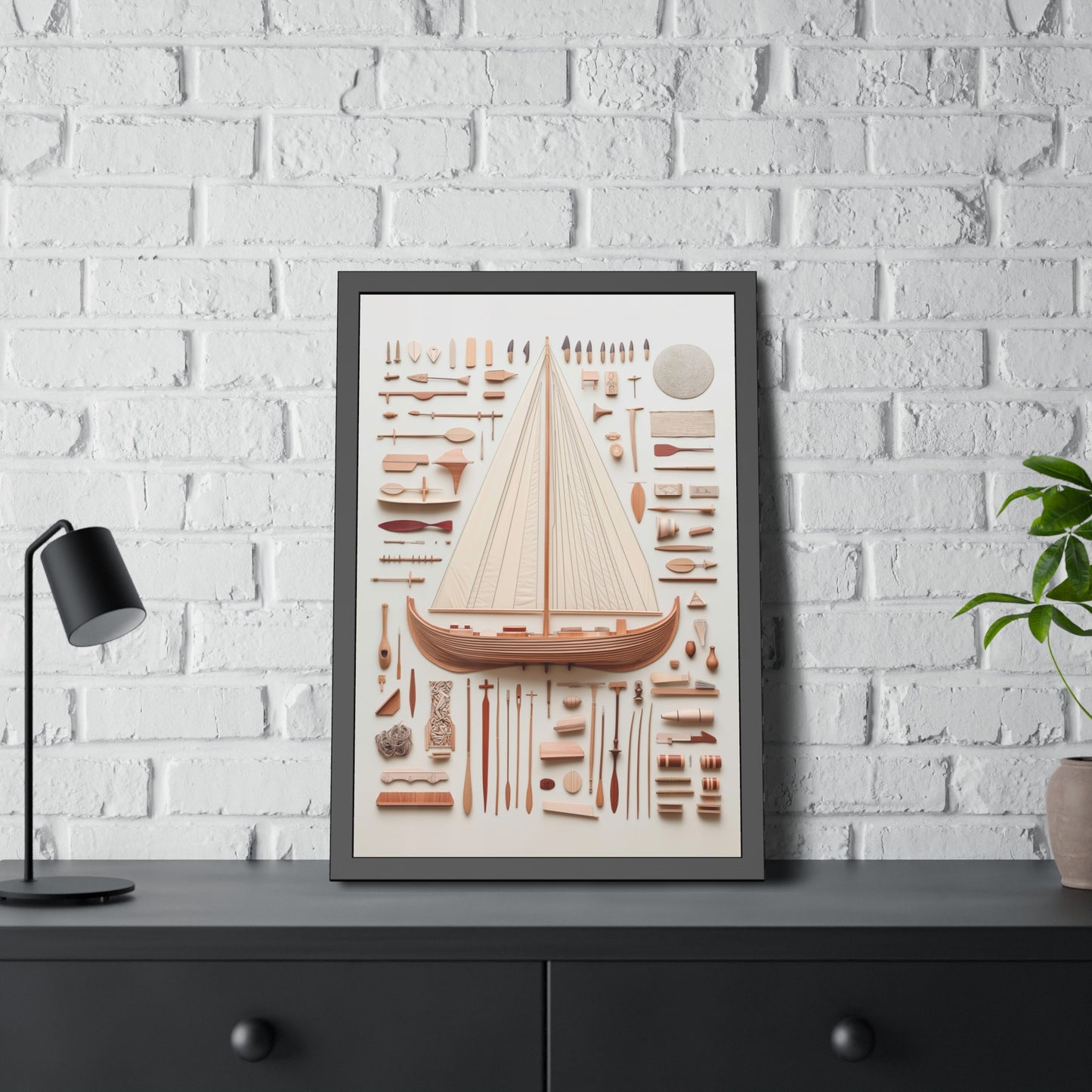 Viking Boat Framed Poster US