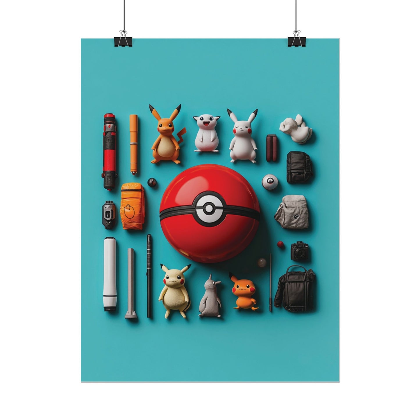 Pokemon kit Rolled Poster
