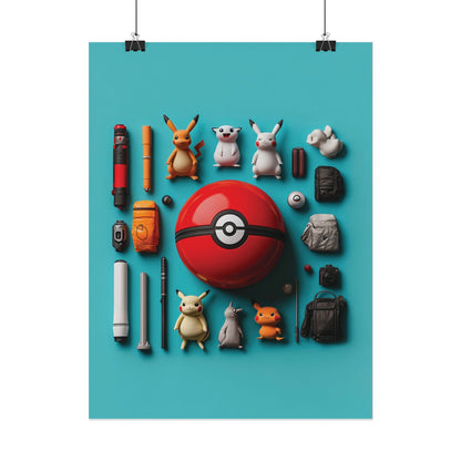 Pokemon kit Rolled Poster