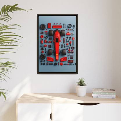F1 Framed Canvas