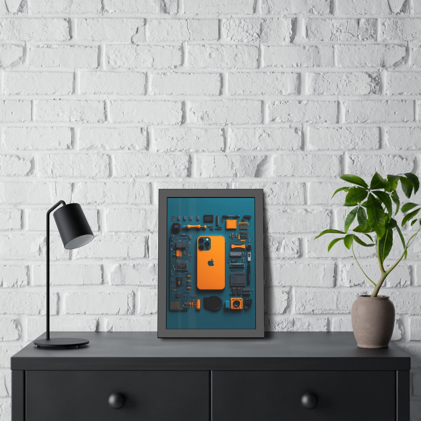 IPhone Orange Framed Poster US
