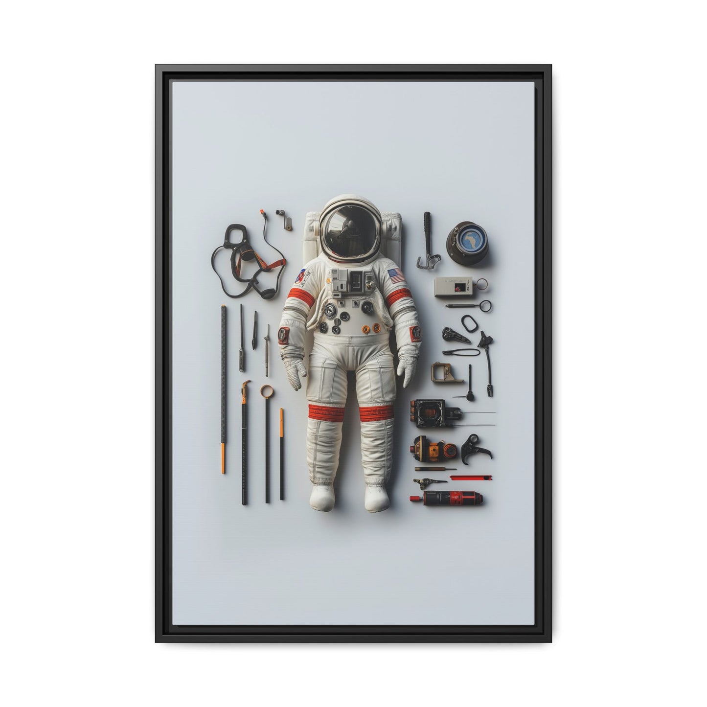 Astronaut Apollo Framed Canvas