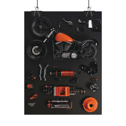 Orange Harley Rolled Poster