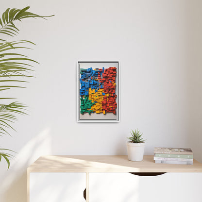 LEGO Blocks Framed Canvas