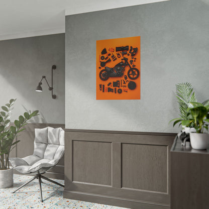 Black Harley Rolled Poster