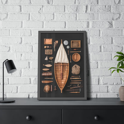 Wood Boat Framed Poster US