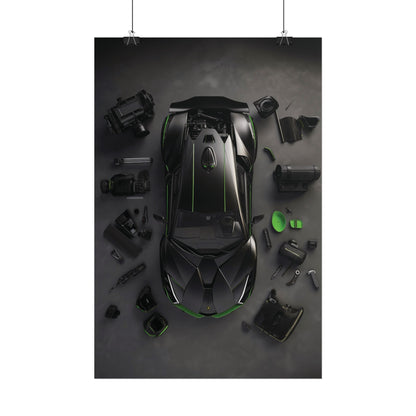 Black Lambo Rolled Poster