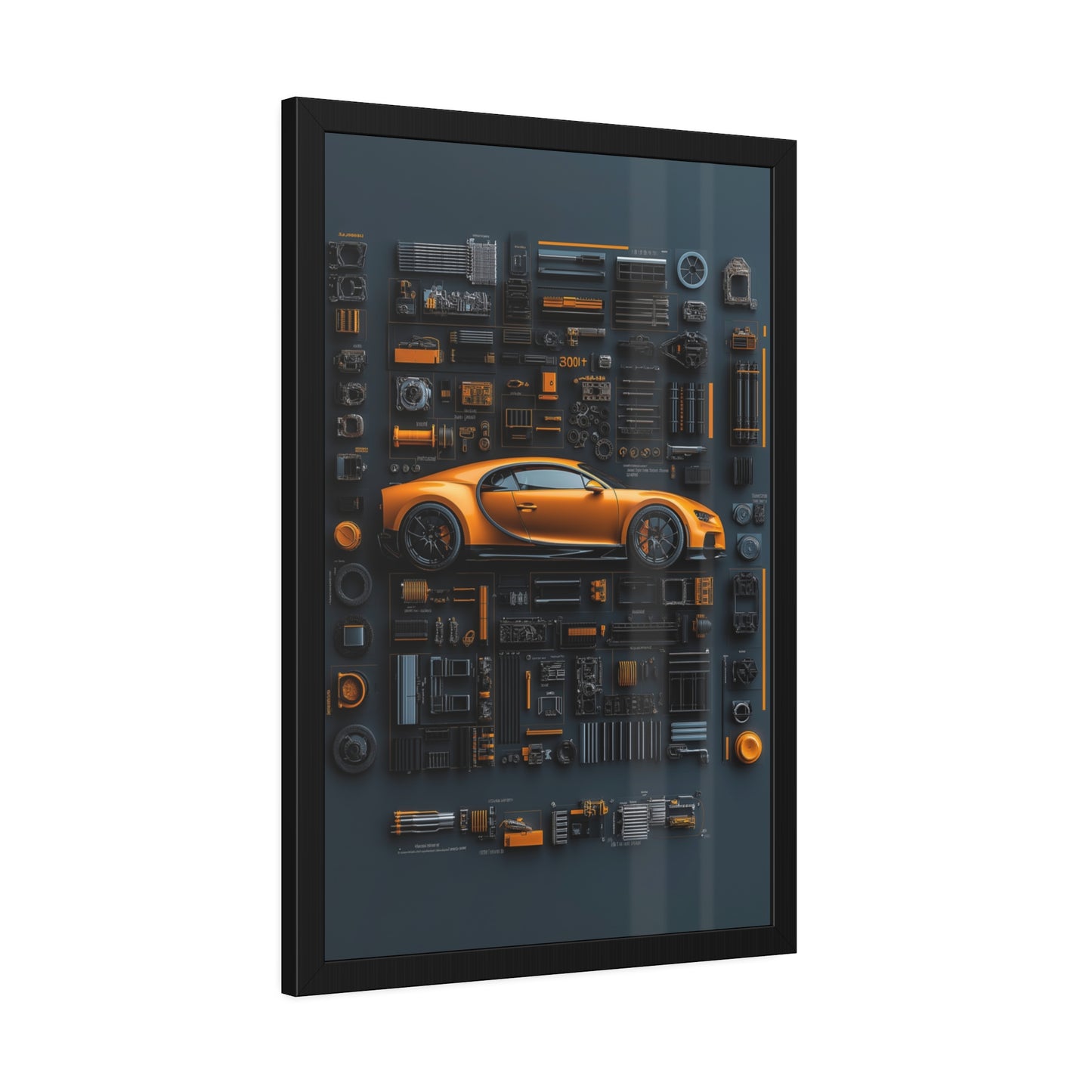 Bugatti Chiron Framed Poster US