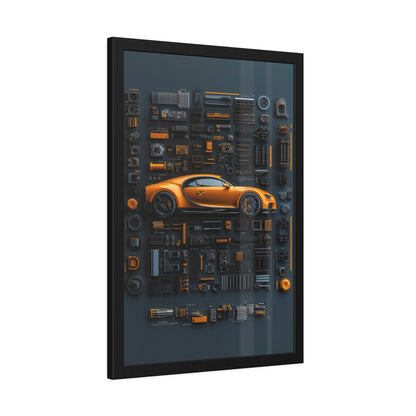 Bugatti Chiron Framed Poster US