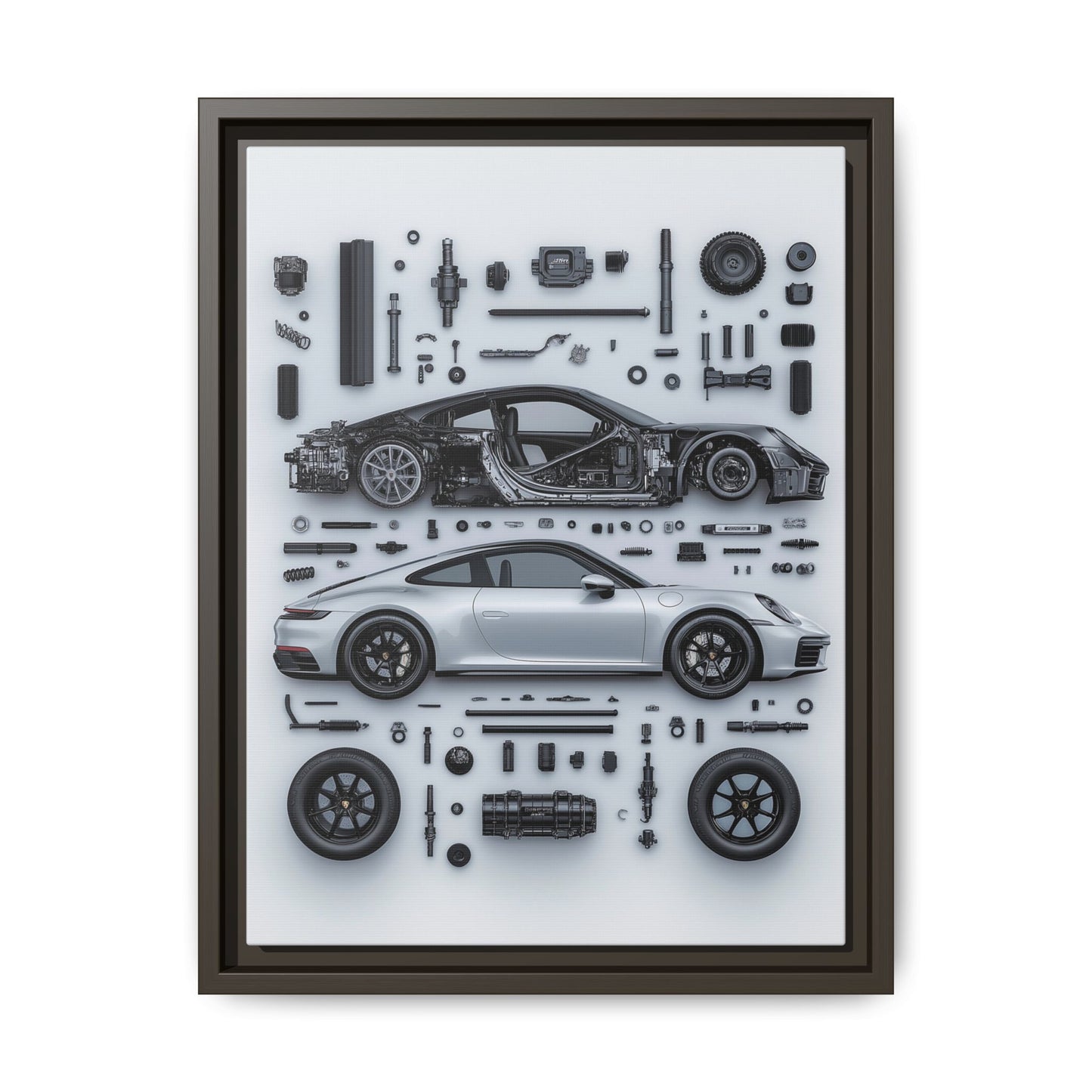 Porsche 911 992 Framed Canvas