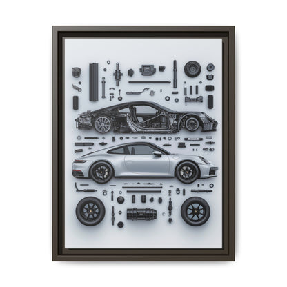Porsche 911 992 Framed Canvas