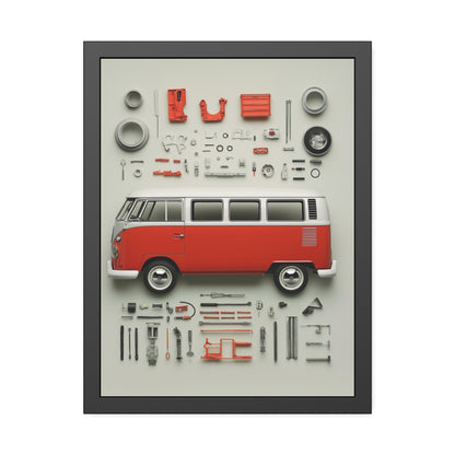 Red Classic Van Framed Poster US