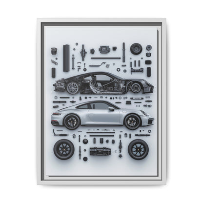 Porsche 911 992 Framed Canvas